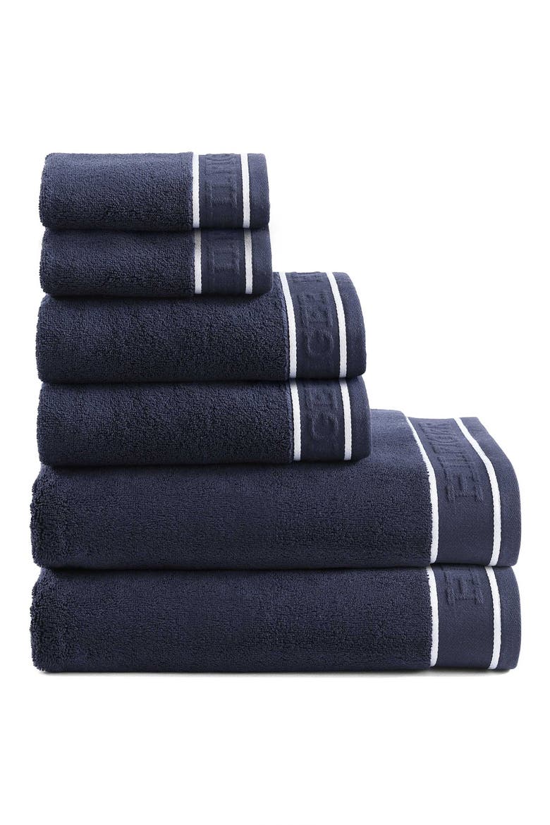 The Legacy Terry 6-Piece Towel Set, Main, color, DARK BLUE
