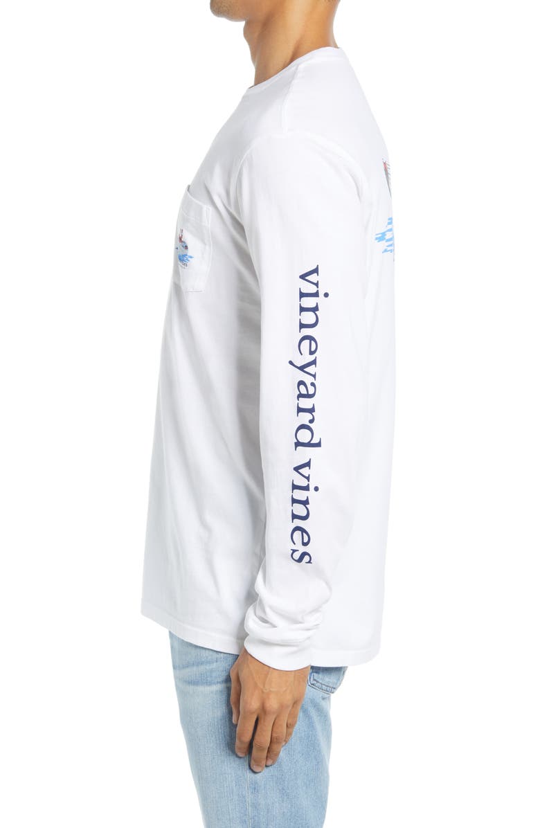 vineyard vines Men's Deck the Halls Long Sleeve Pocket Graphic Tee, Alternate, color,