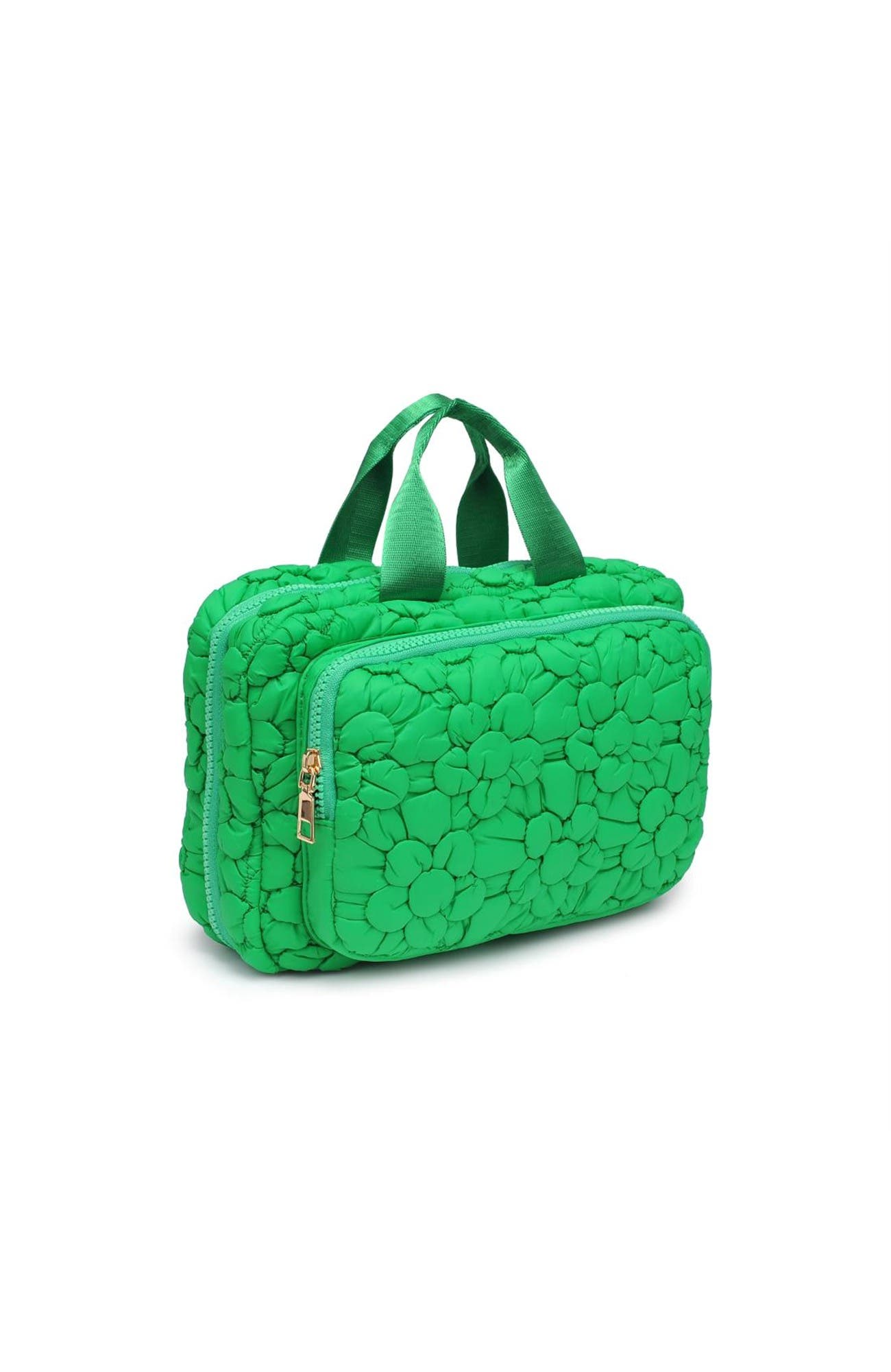 Petal Plush - Nylon Travel Organizer, Alternate, color, Kelly Green