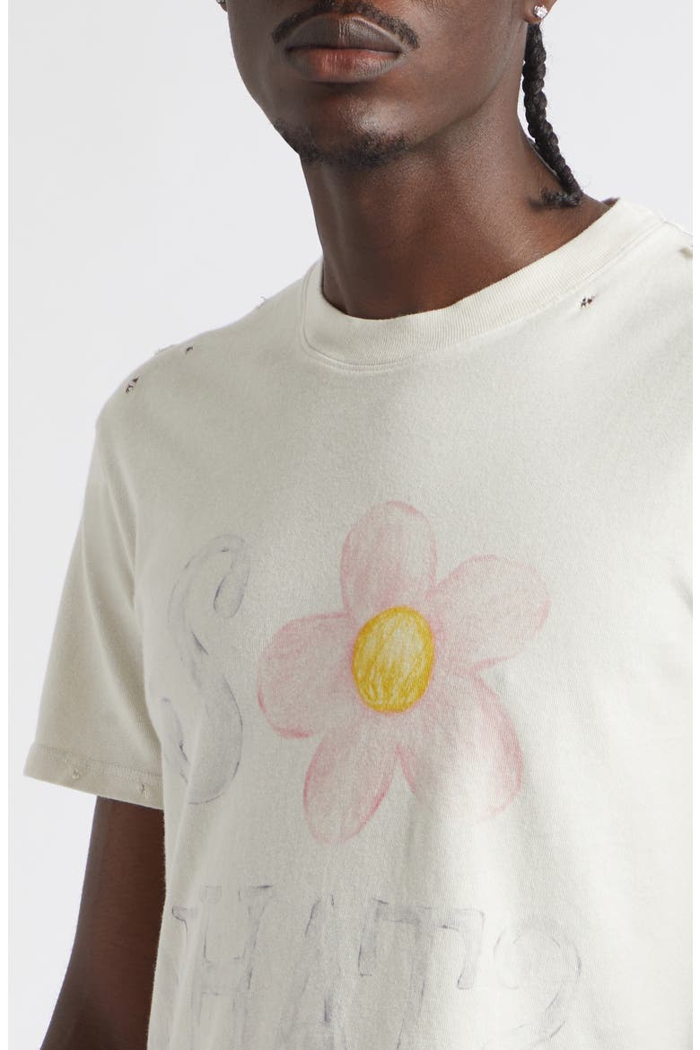 Distressed Boxy Heaven Graphic T-Shirt, Alternate, color, EGG WHITE