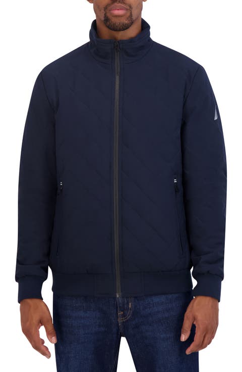 Diamond Quilted Bomber Jacket