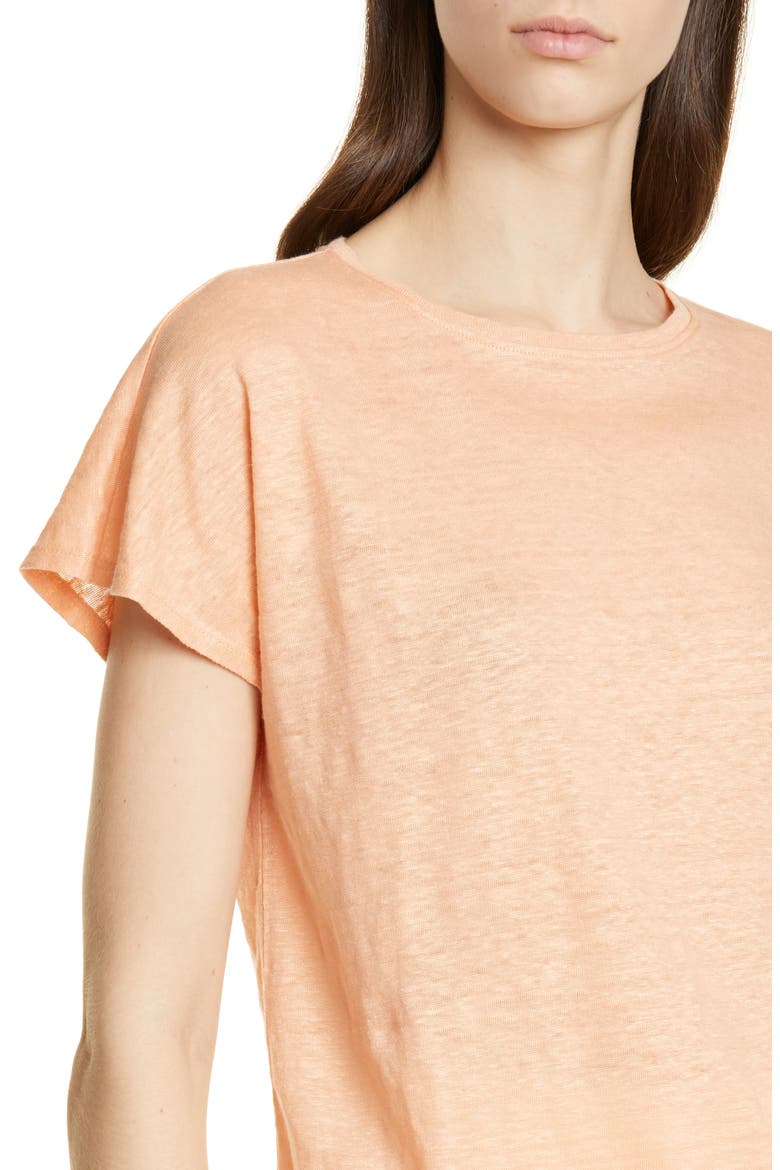 Linen Tee, Alternate, color, CORAL BISCUIT
