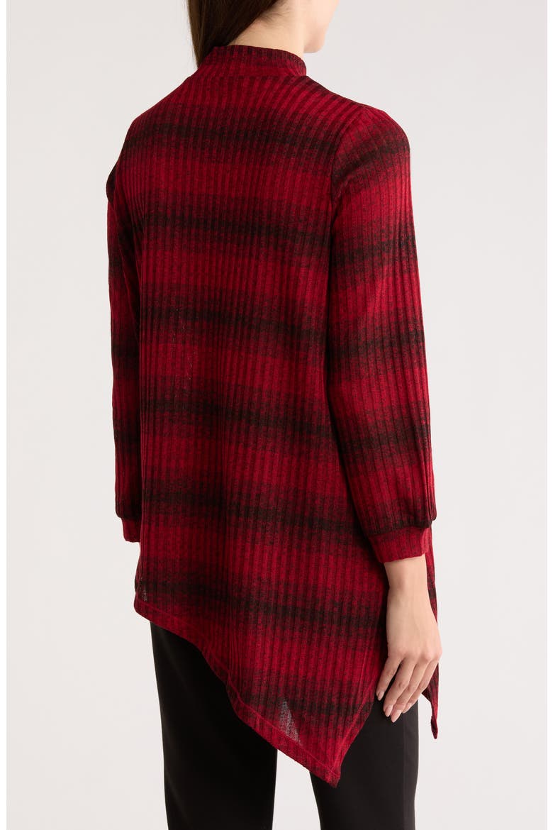 Stripe Long Sleeve Tunic Top, Alternate, color, RED