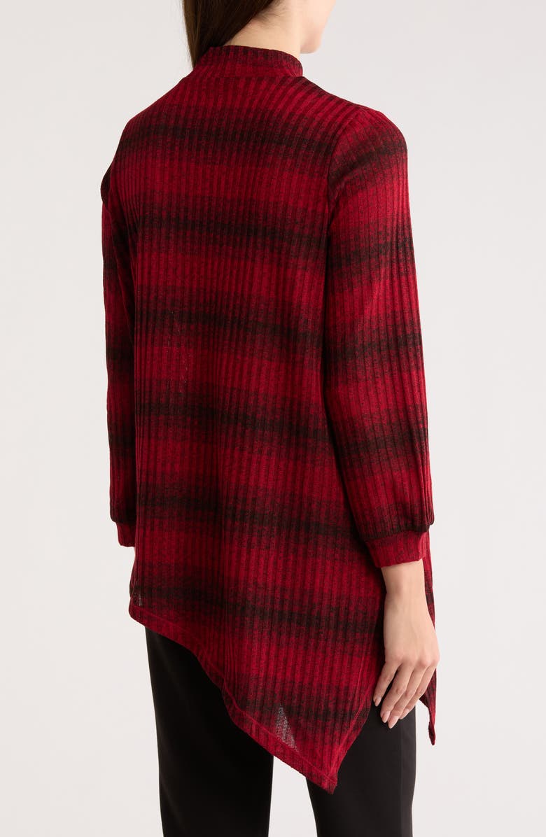 PATRIZIA LUCA Stripe Long Sleeve Tunic Top, Alternate, color, Red