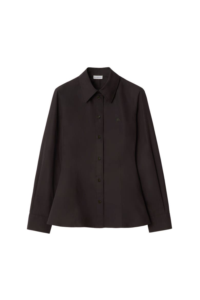 Slim Fit Cotton Poplin Shirt, Alternate, color, Bark brown