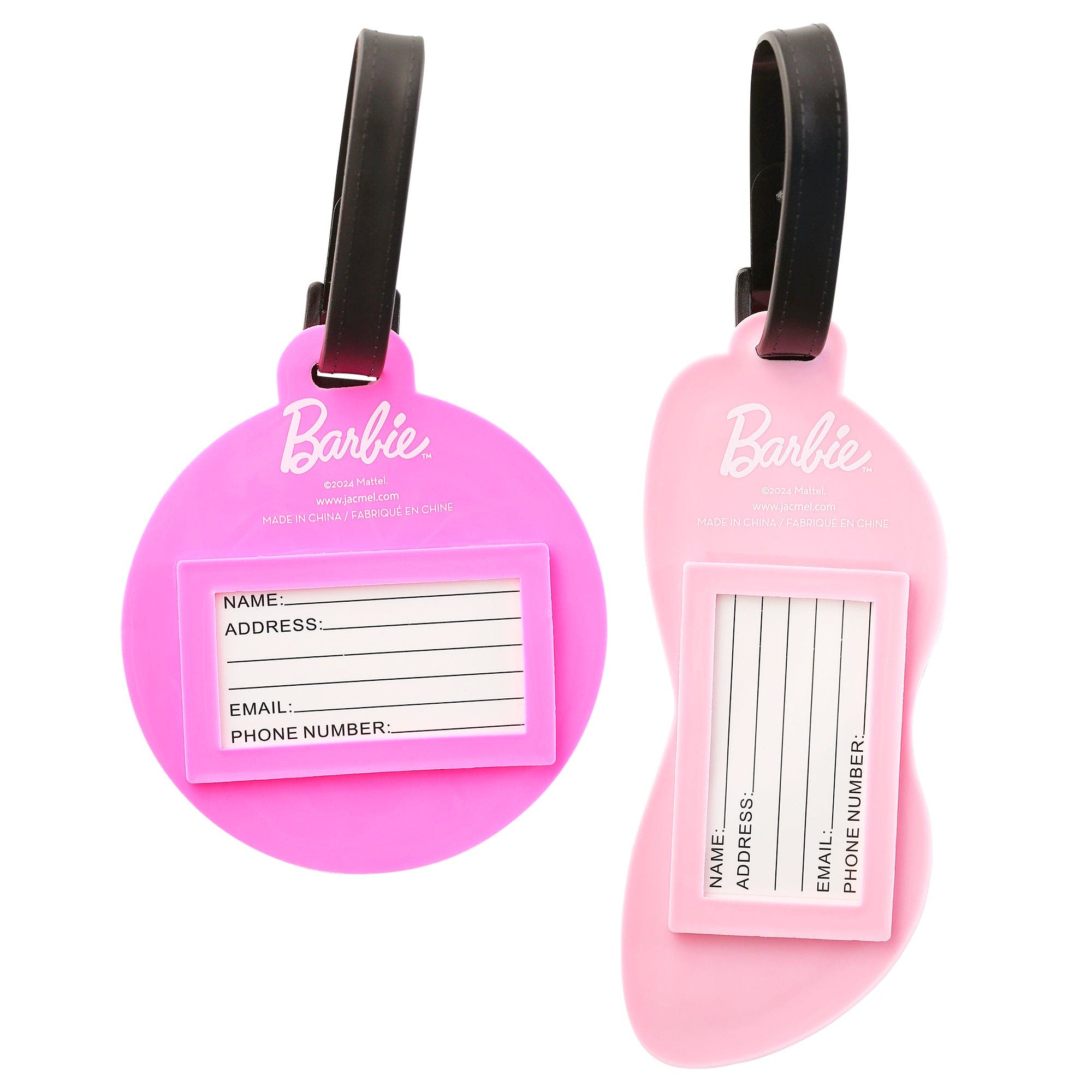 Barbie Stylish Luggage Tags, 4 Pack, Alternate, color, Pink
