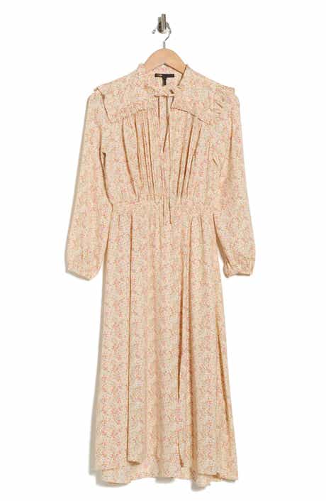 maje Ripletto Long Sleeve Midi Dress