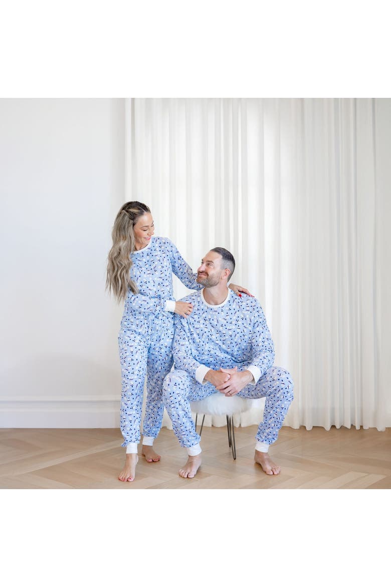 Organic Adult Women's Pajamas Set - Holiday Snowmen, Alternate, color, Holiday Snowmen