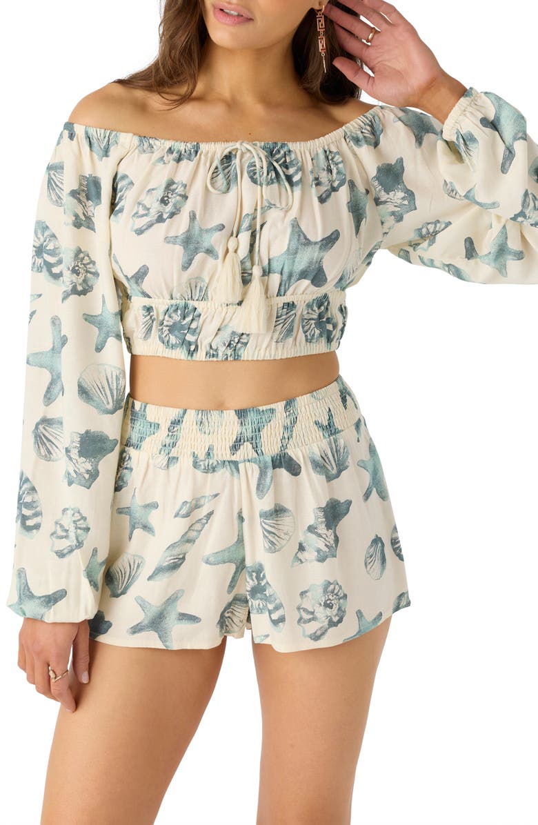 O'Neill Kammie Off the Shoulder Crop Top, Alternate, color, 