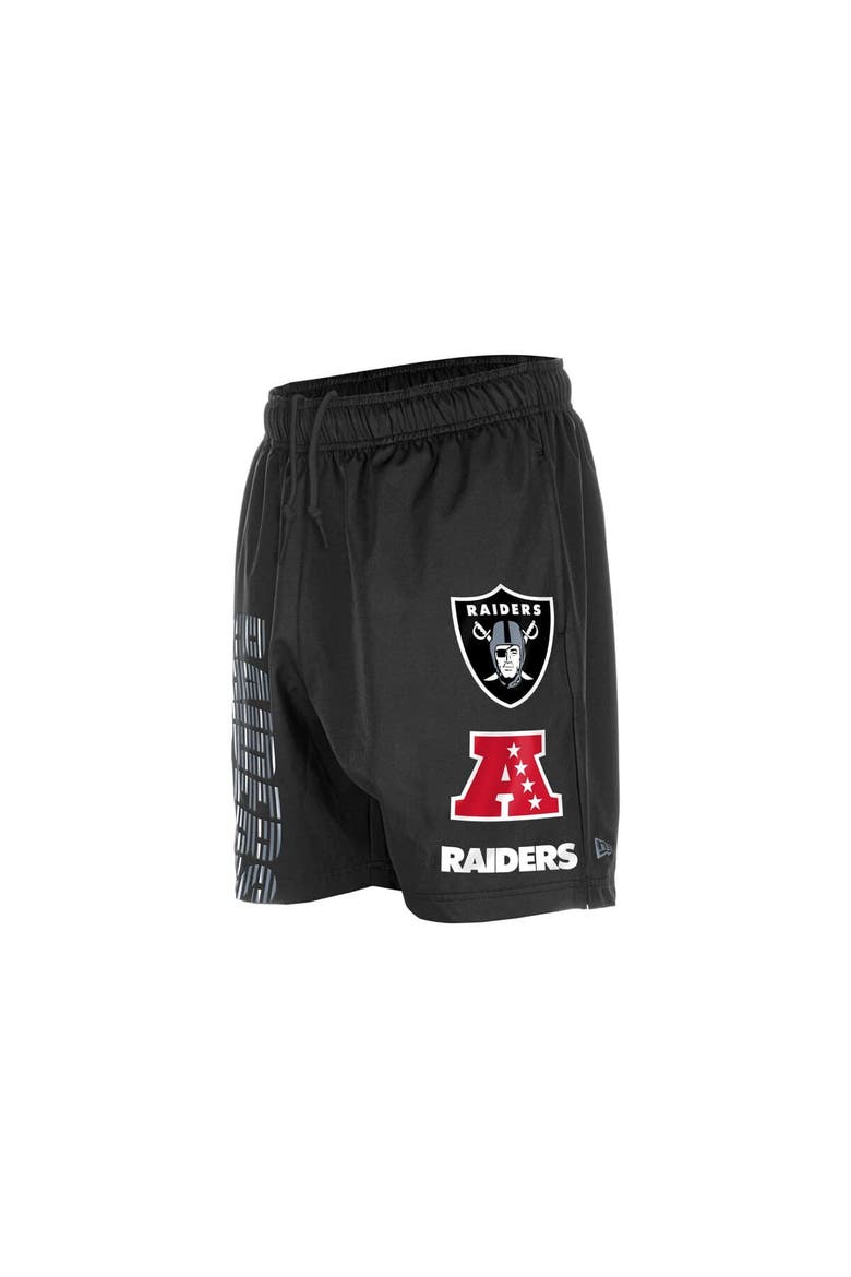 Men's New Era  Black Las Vegas Raiders Match Shorts, Alternate, color, Black