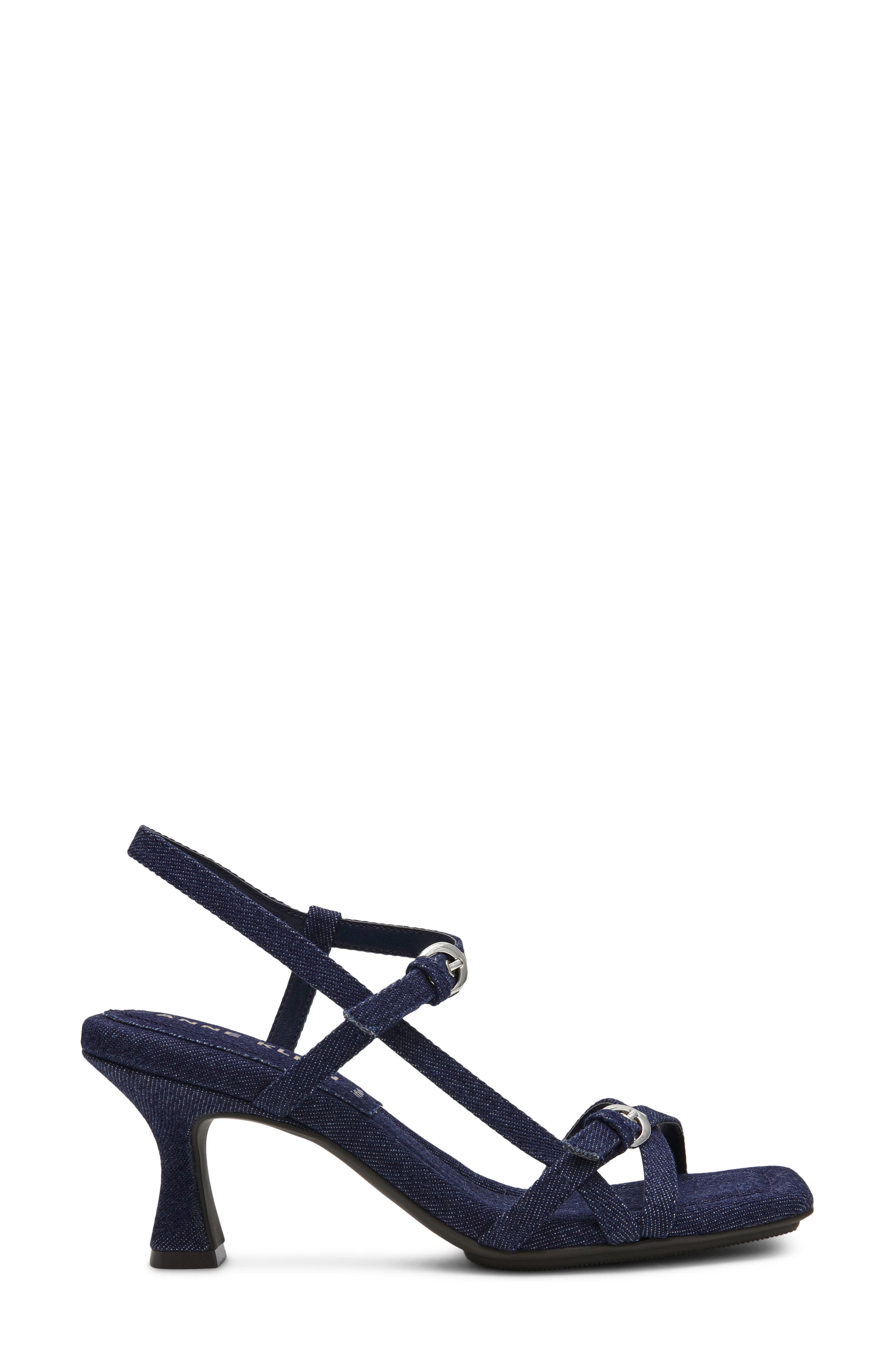 Anne Klein Jaydyn Kitten Heel Sandal, Alternate, color, Denim