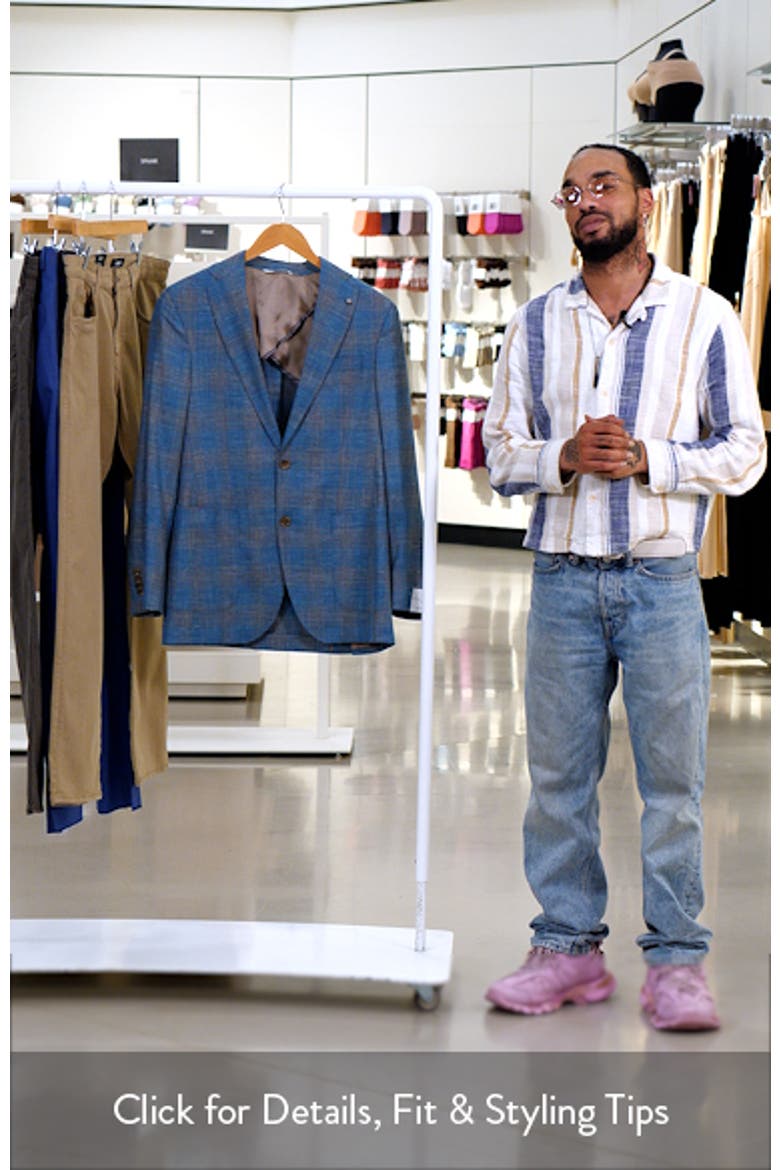 Hampton Teal Plaid Wool & Silk Blend Sport Coat video
