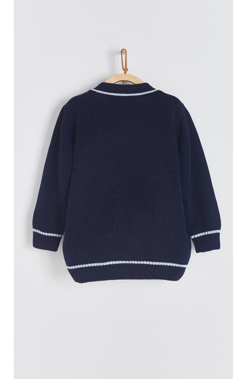 Babycottons Sweater Marin Tejido For Infant In Blue