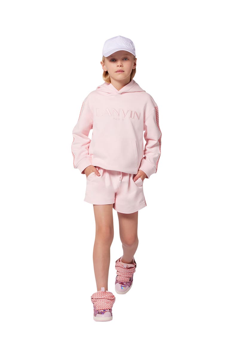 Lanvin KIDS COTTON FLEECE SHORTS, Main, color, 
