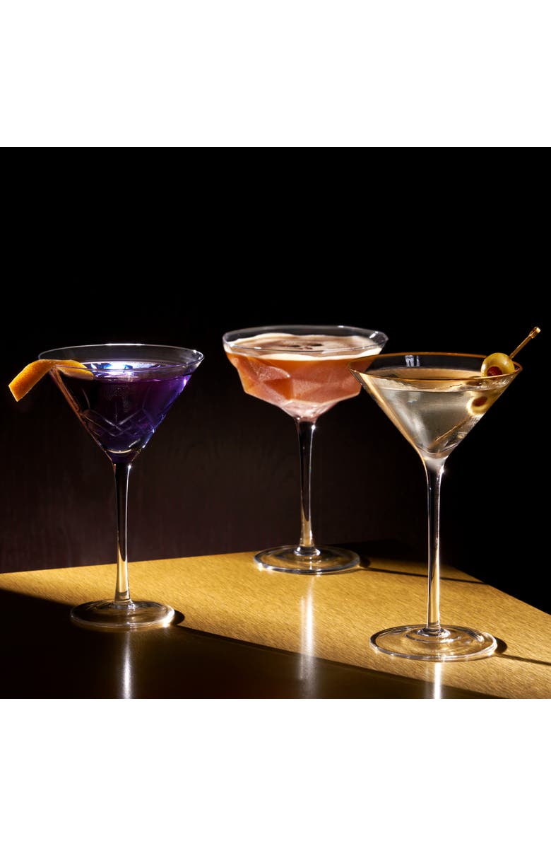 Viski Admiral Crystal Martini Glasses Set of 2, Alternate, color, Clear