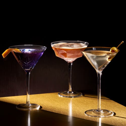 Viski Admiral Crystal Martini Glasses Set Of 2 In Clear
