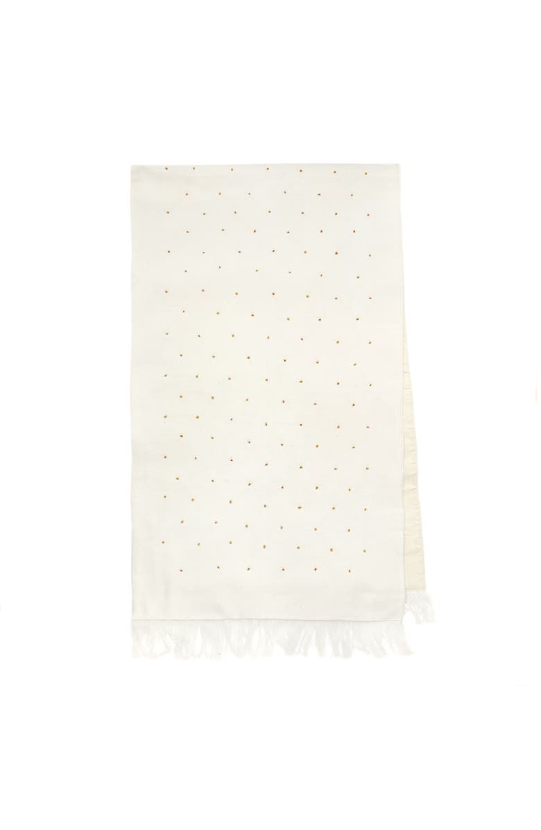 Others Trade for Hope Embroidered Table Runner, Main, color, Yellow