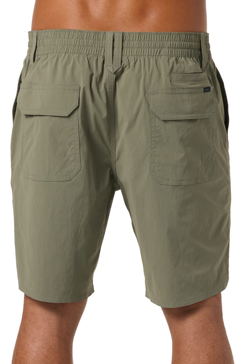 TRVLR Halfback Performance Hybrid Shorts, Alternate, color, DARK OLIVE