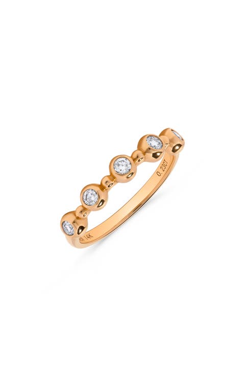 Bezel Set Diamond Stacking Ring