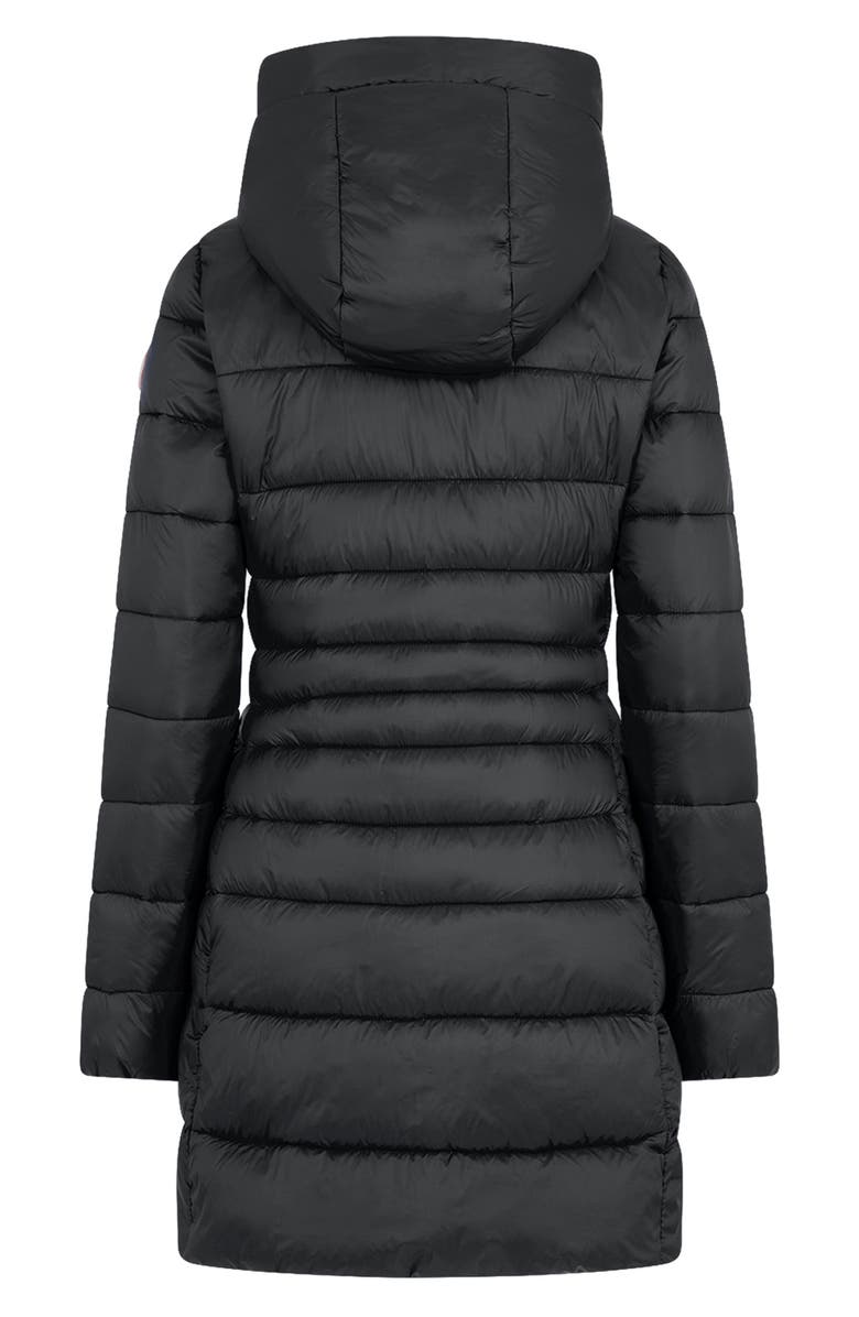 Save The Duck Raven Waterproof Faux Fur Trim Puffer Jacket, Alternate, color, 