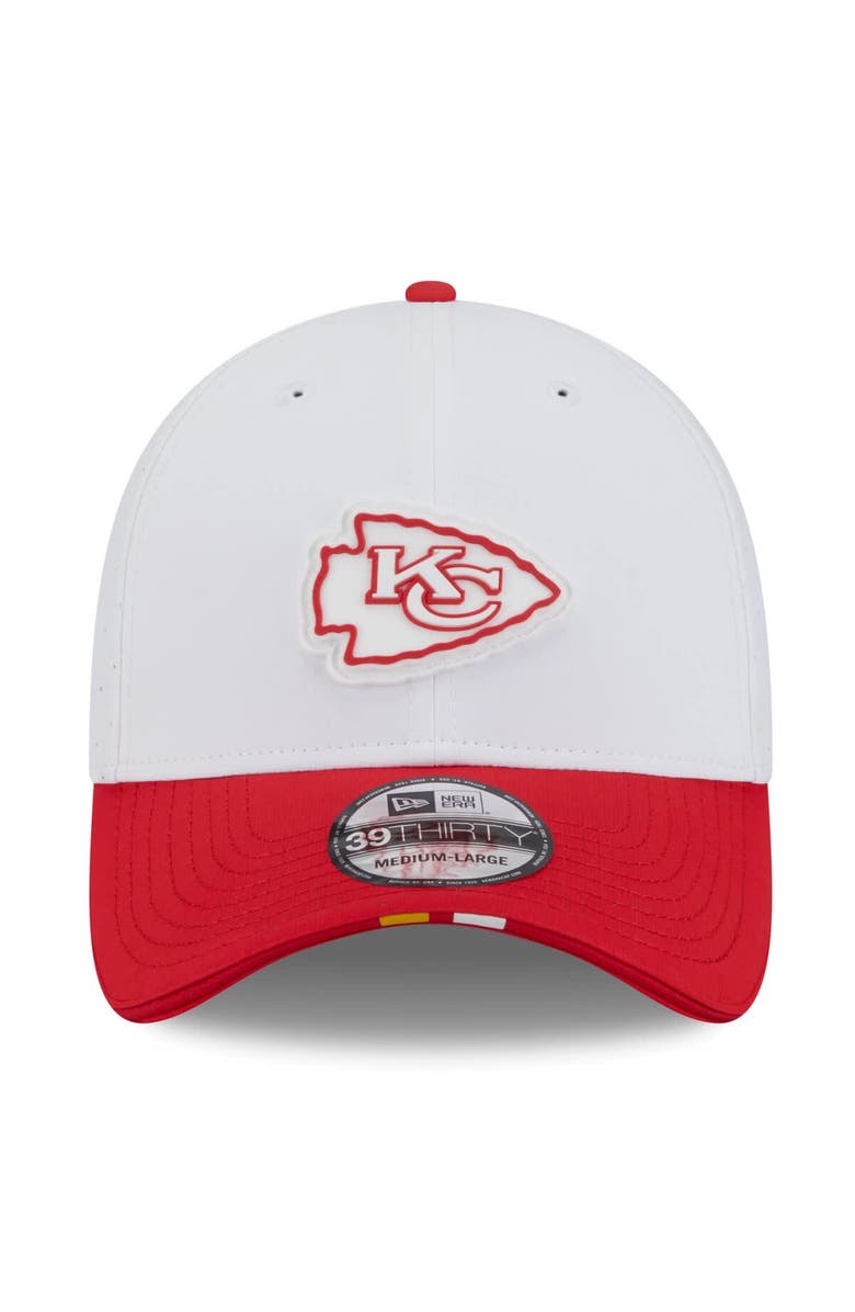 New Era Men's New Era White/Red Kansas City Chiefs 2025 NFL Training Camp 39THIRTY Flex Hat, Alternate, color, White