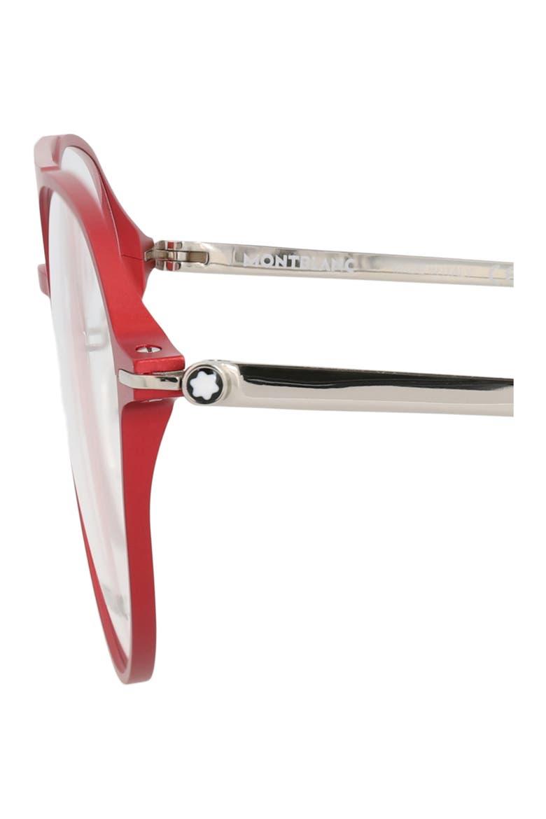55mm Aviator Optical Glasses, Alternate, color, RED SILVER TRANSPARENT