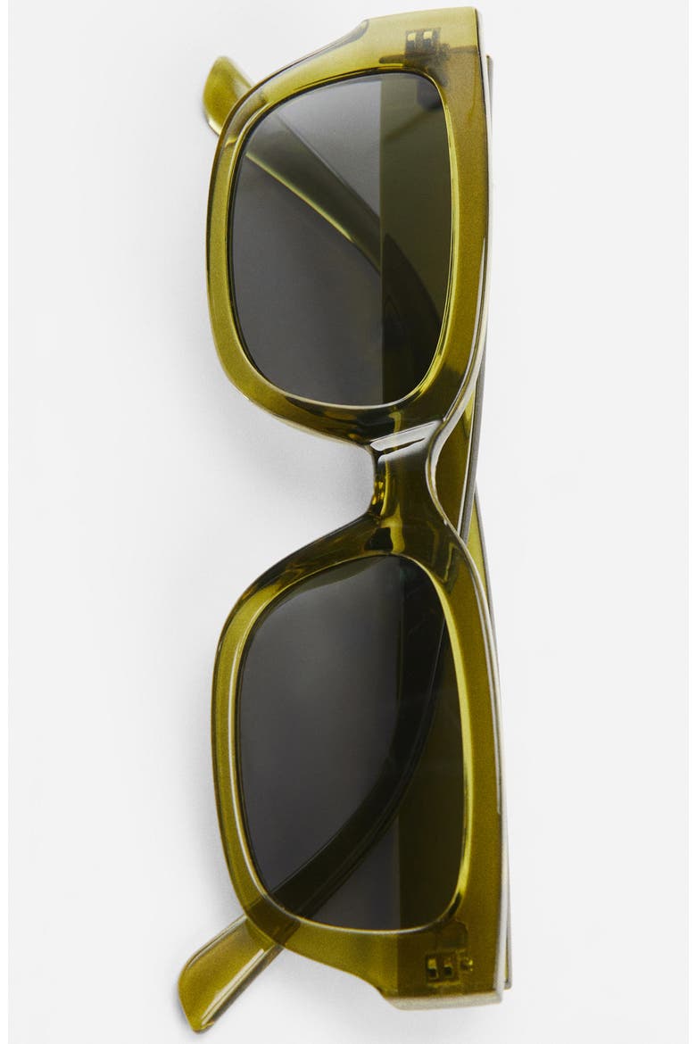 Rectangular Sunglasses, Alternate, color, GREEN