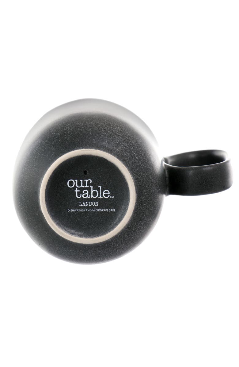 Our Table Landon 4 Piece 15 Ounce Round Stoneware Mug Set in, Alternate, color, Truffle