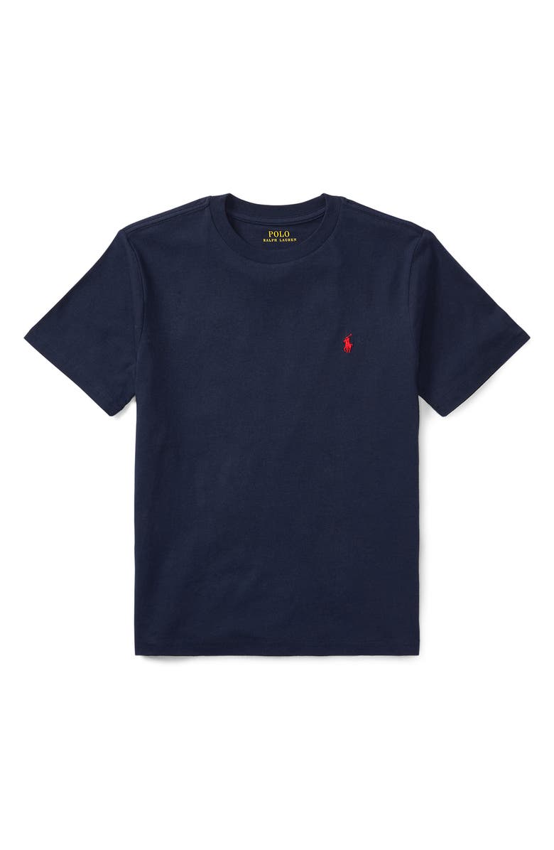 Polo Ralph Lauren Kids' Cotton Jersey T-Shirt, Main, color, Cruise Navy