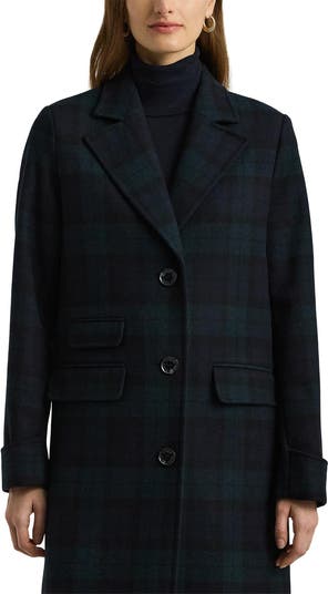 Ralph lauren wool blend reefer coat best sale