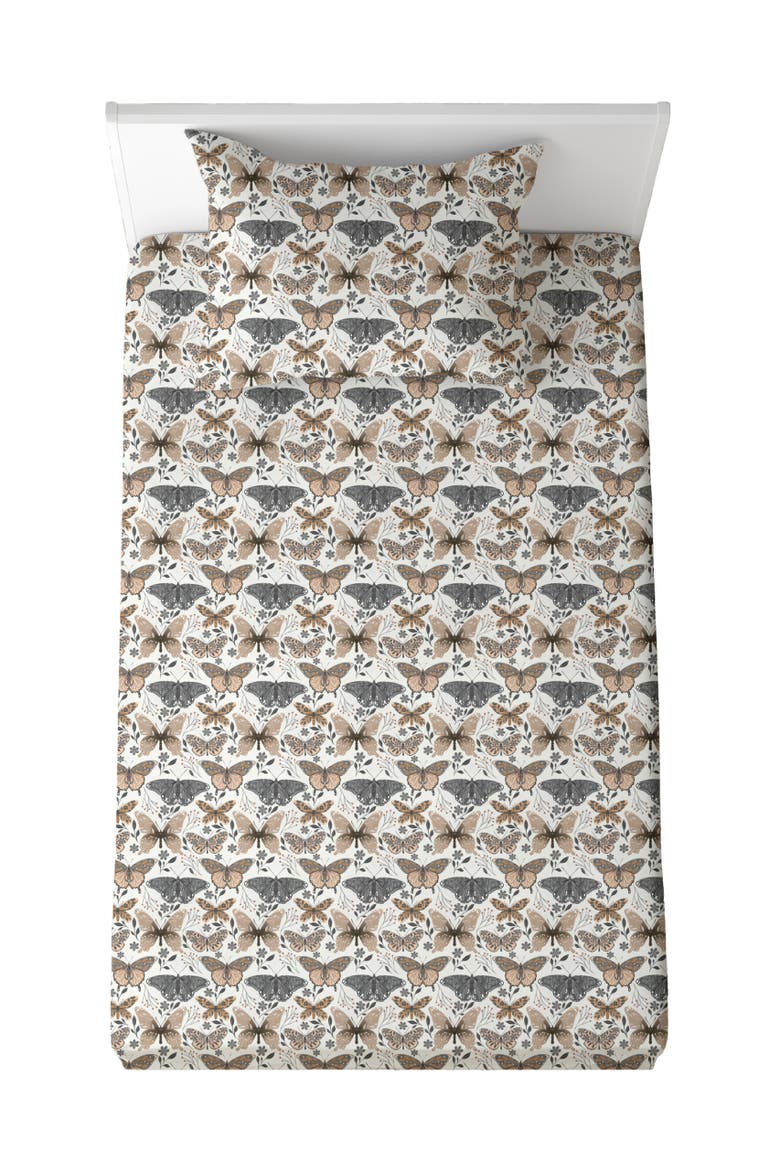 Flutter Twin Sheet Set, Main, color, Beige