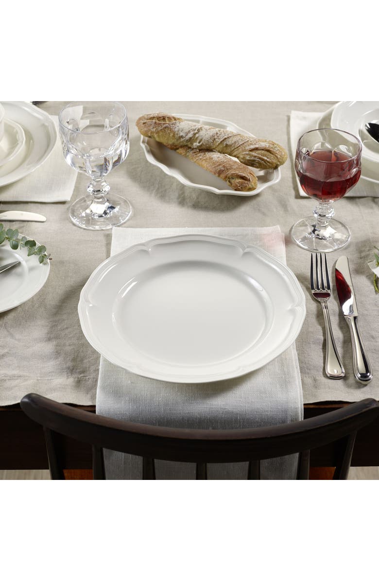 Villeroy & Boch Manoir Dinner Plate Set of 6, Alternate, color, White