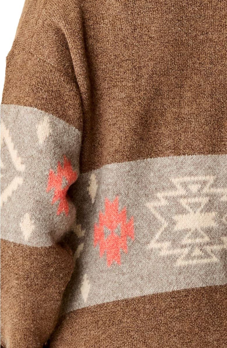 Carve Designs Priya Jacquard Topper, Alternate, color, Sumac Pattern