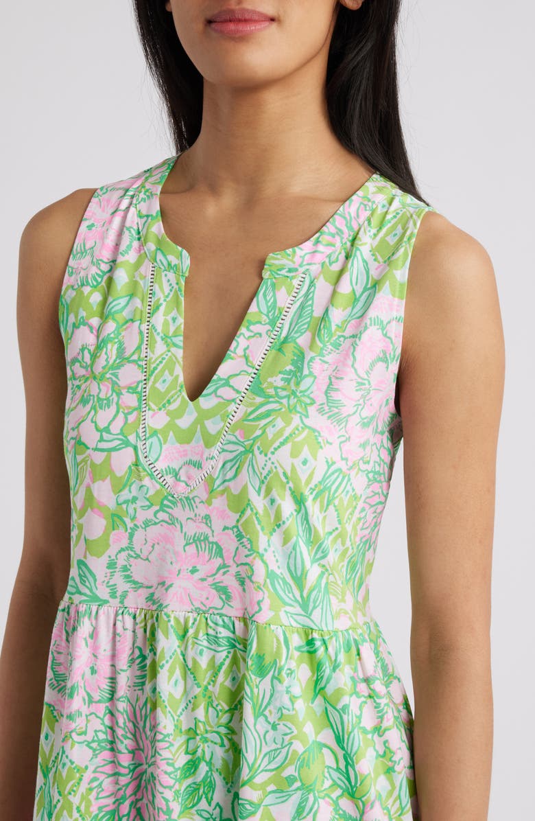 Lilly Pulitzer<sup>®</sup> Sydnee Tiered Cotton Maxi Sundress, Alternate, color, Fauna Green