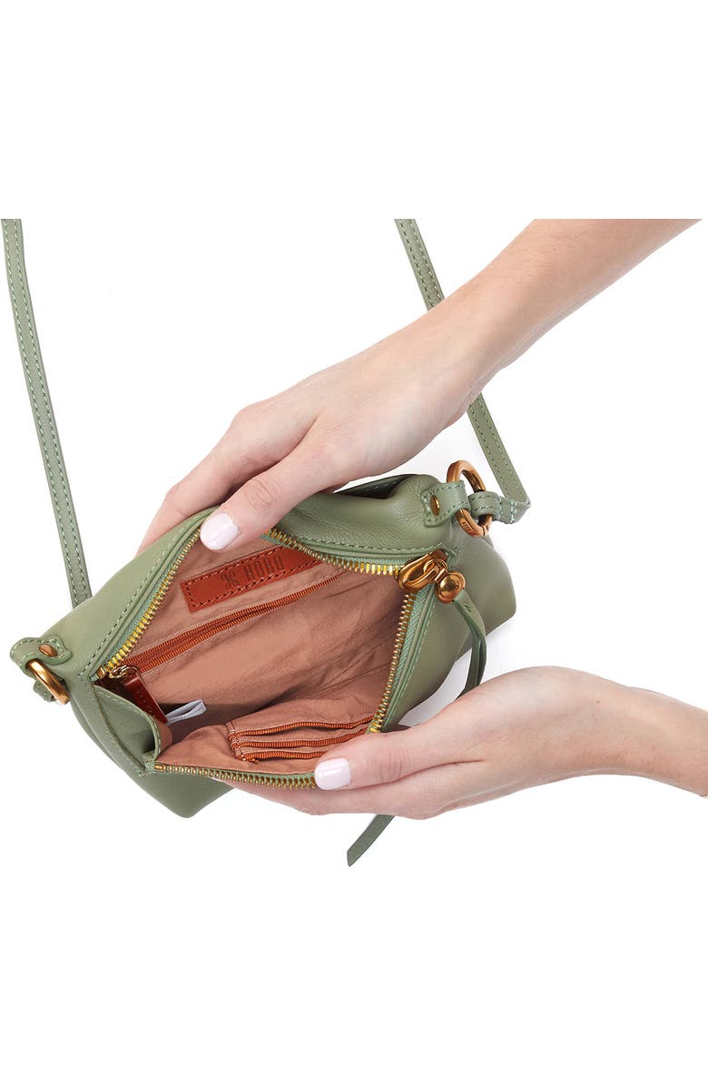 HOBO Run About Leather Crossbody Bag, Alternate, color, Watercress