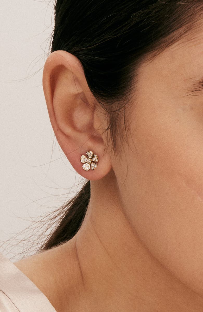 SYNA Flower Studs, Alternate, color, Diamond