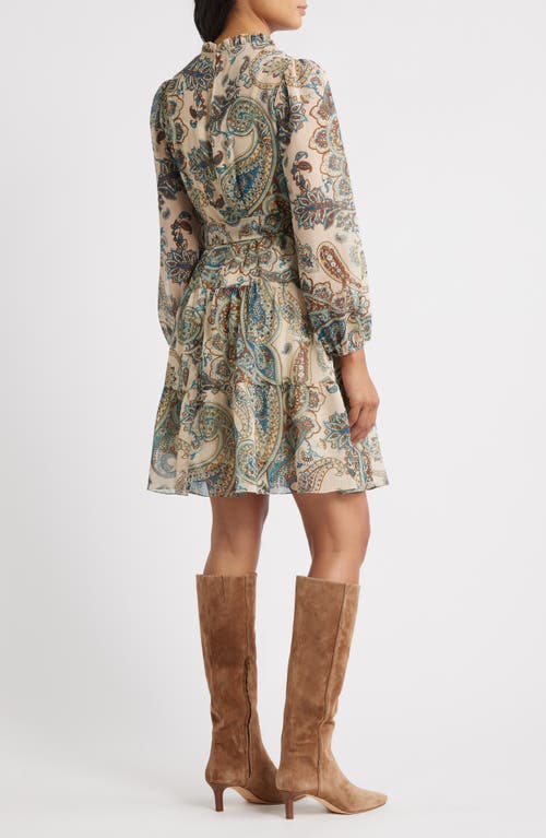 Julia Jordan Long Sleeve Midi Dress In Multi