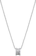 BY ADINA EDEN Pave X Baguette Roller Charm Necklace