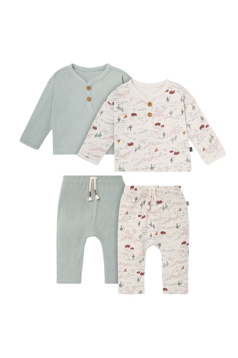 Henley Tops with Pants Set, Main, color, Buffalo Desert