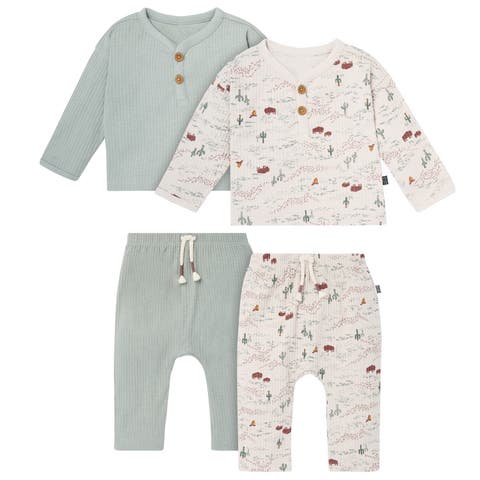 Henley Tops with Pants Set