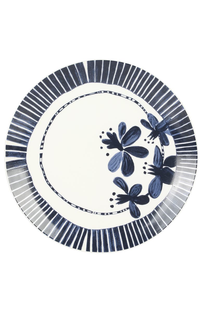 Gibson Home Eliza 12 Piece Ceramic Dinnerware Set, Alternate, color, Blue