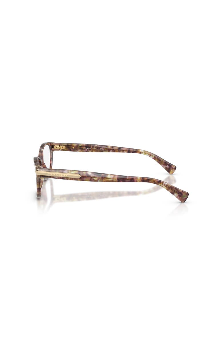 COACH 51mm Rectangle optical glasses, Alternate, color, Brown