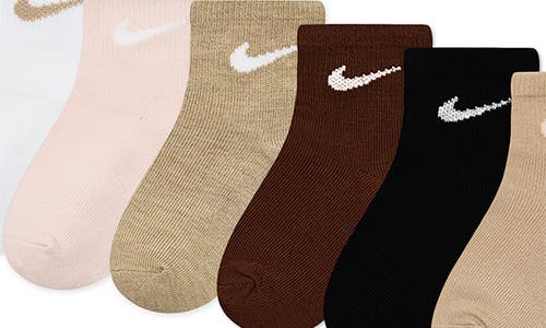 Nike Kids' Swoosh Cushioned Quarter Socks In Multi
