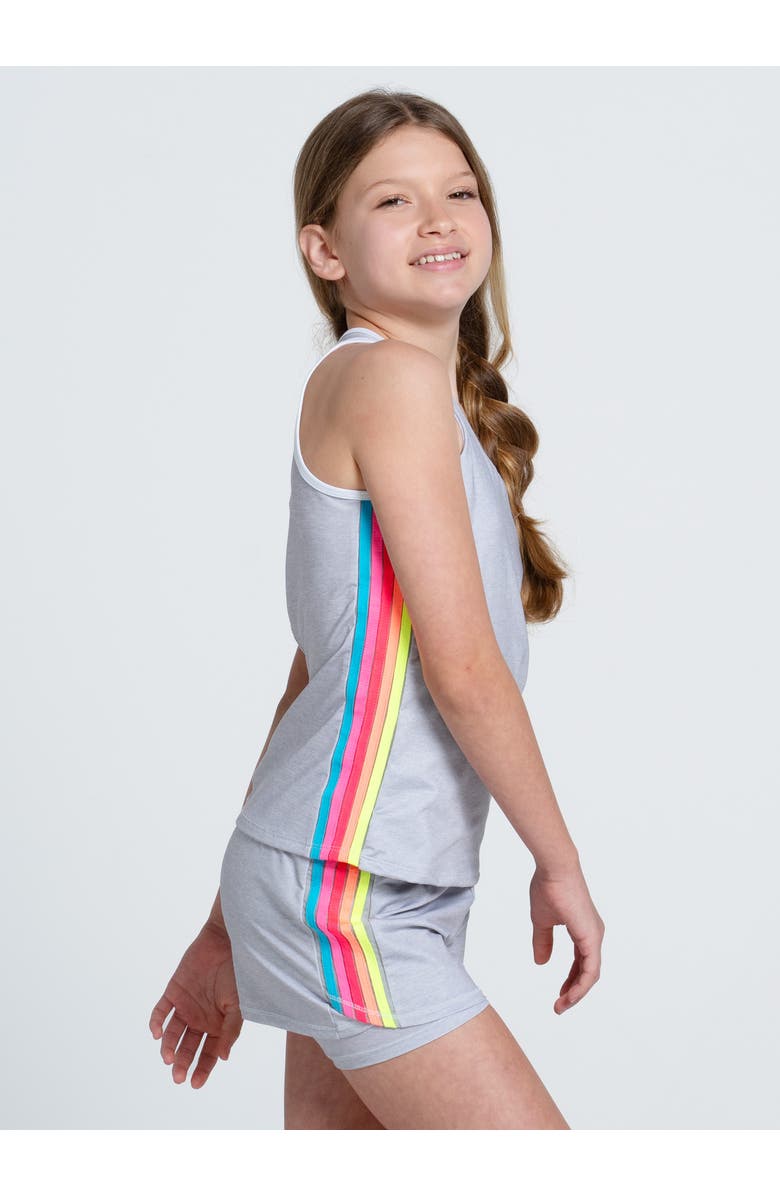 Lucky in Love Prisma Stripe Tank, Alternate, color, Heather Grey