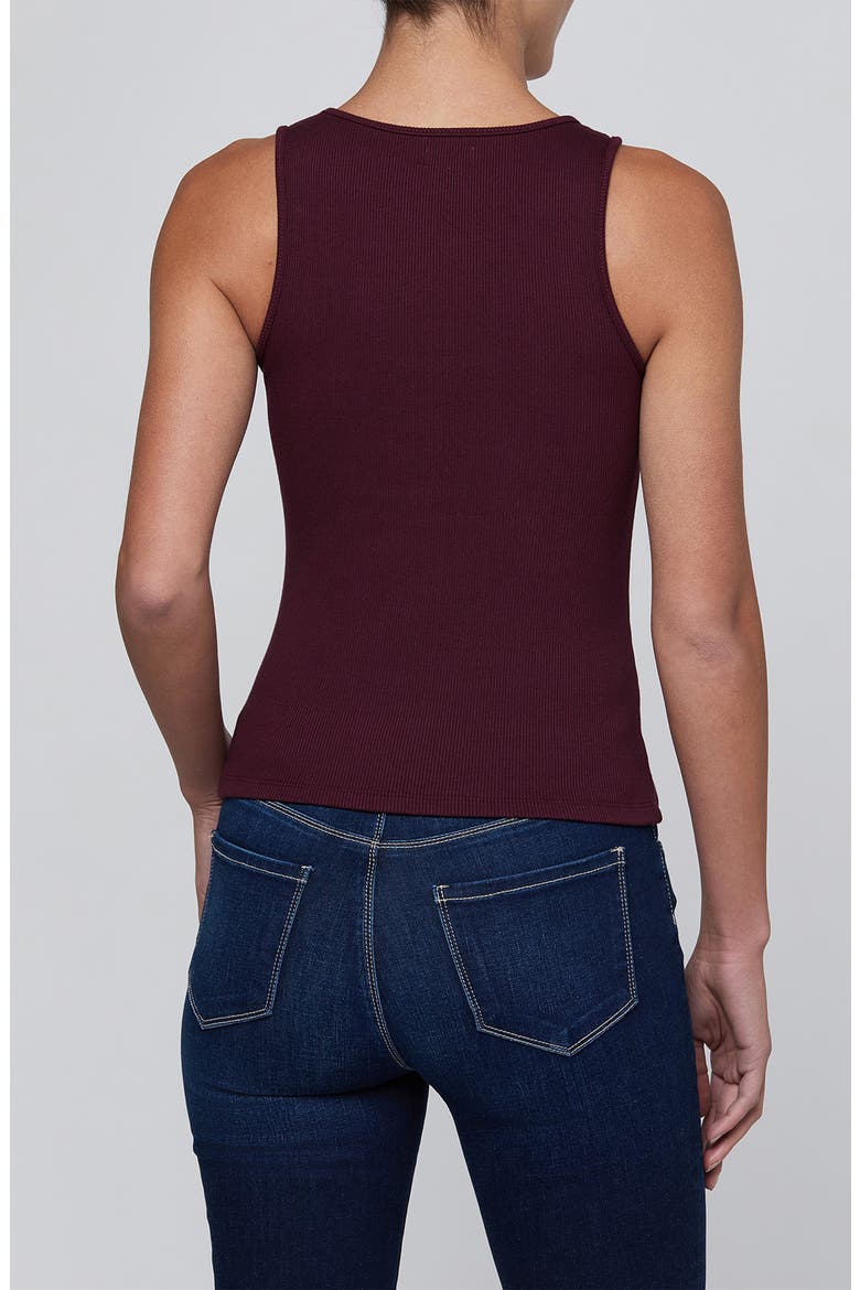 Adira Scoop Neck Rib Tank, Alternate, color, DEEP SANGRIA
