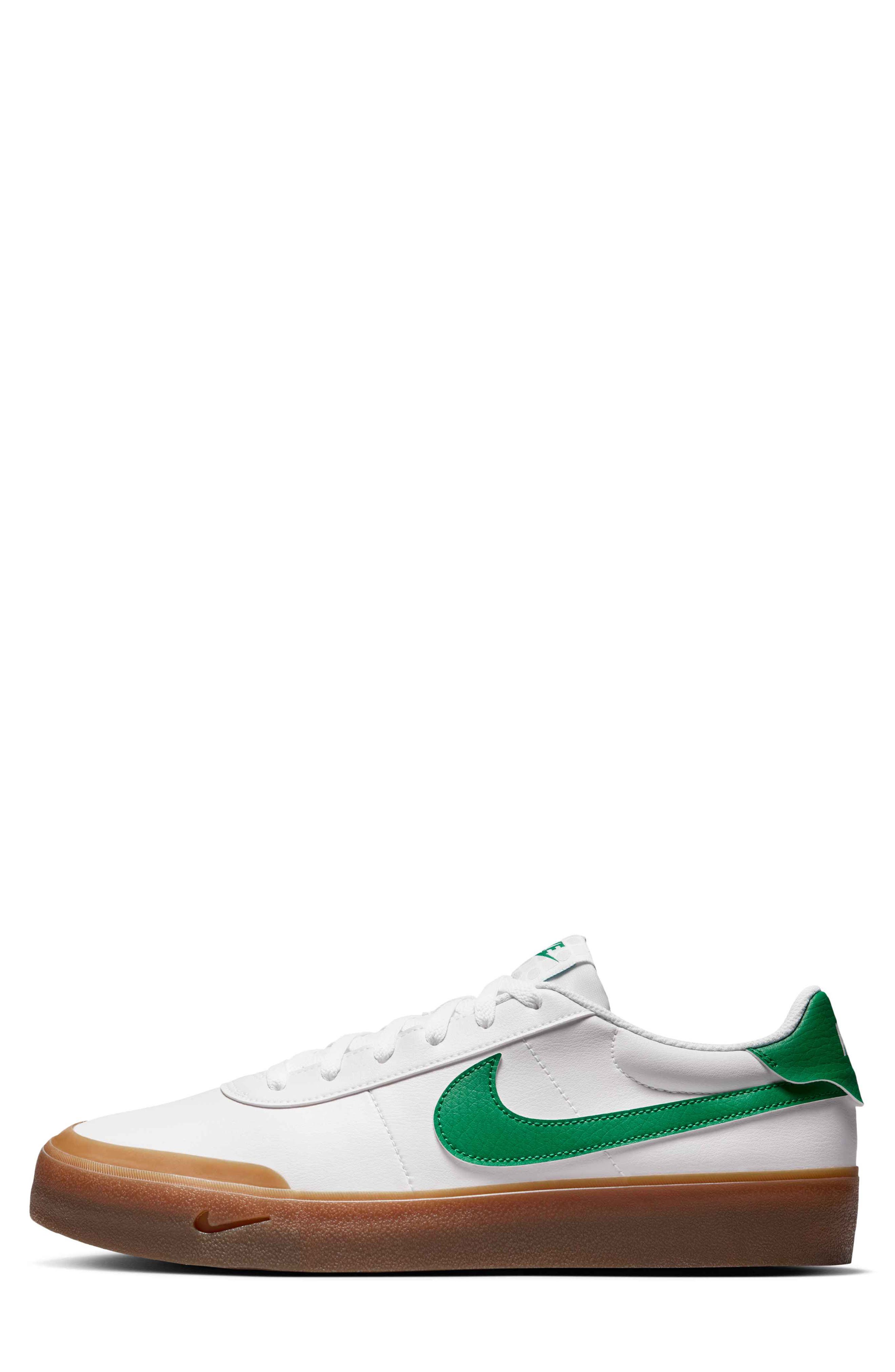 Nike Court Shot Low Top Sneaker, Alternate, color, 109 White/Gum Medium Brown/Malachite