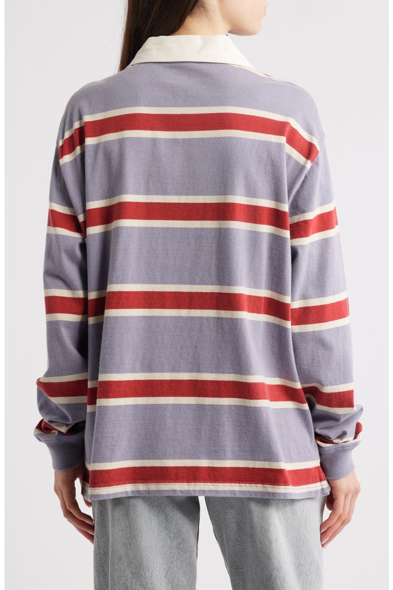 Stripe Cotton Rugby Shirt, Alternate, color, BLUE STRIPE