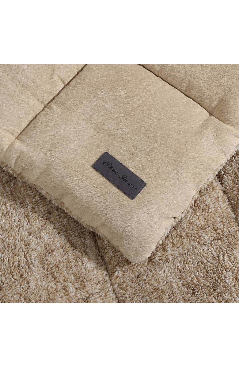 Eddie Bauer Sherwood Reversible Faux Shearling Comforter Set, Alternate, color, Light Pastel Brown