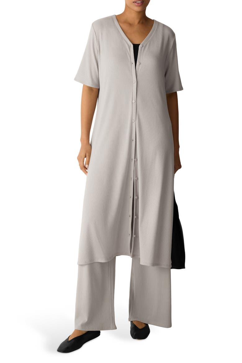 Rib Midi Dress, Main, color, CHALK