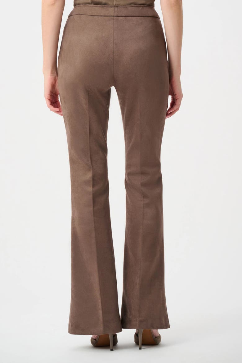 Scuba Suede Flared Pull-On Pants, Alternate, color, Mink